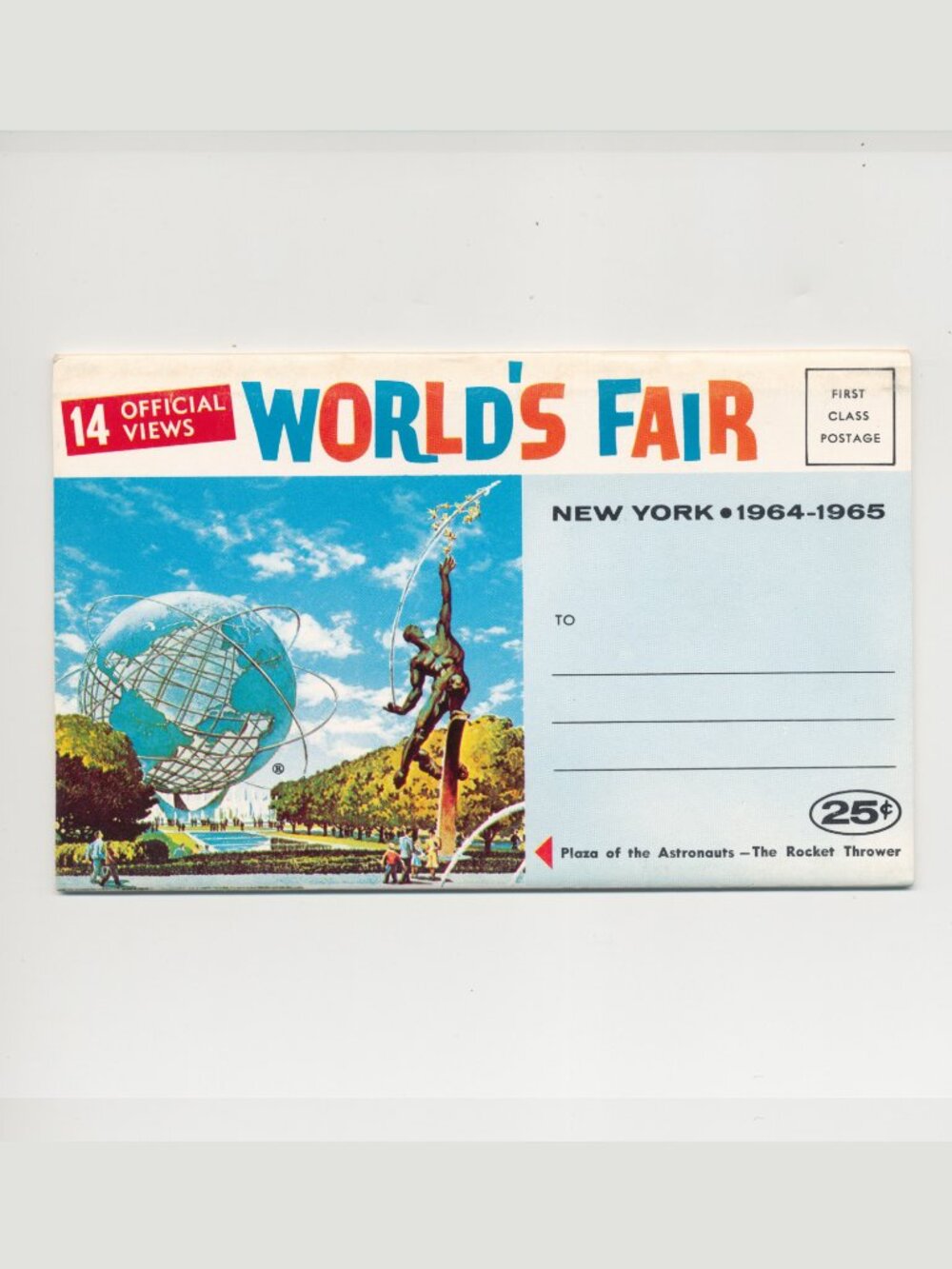 Original New York World's Fair 1964-1965 14 Official Views Postcard Mailer